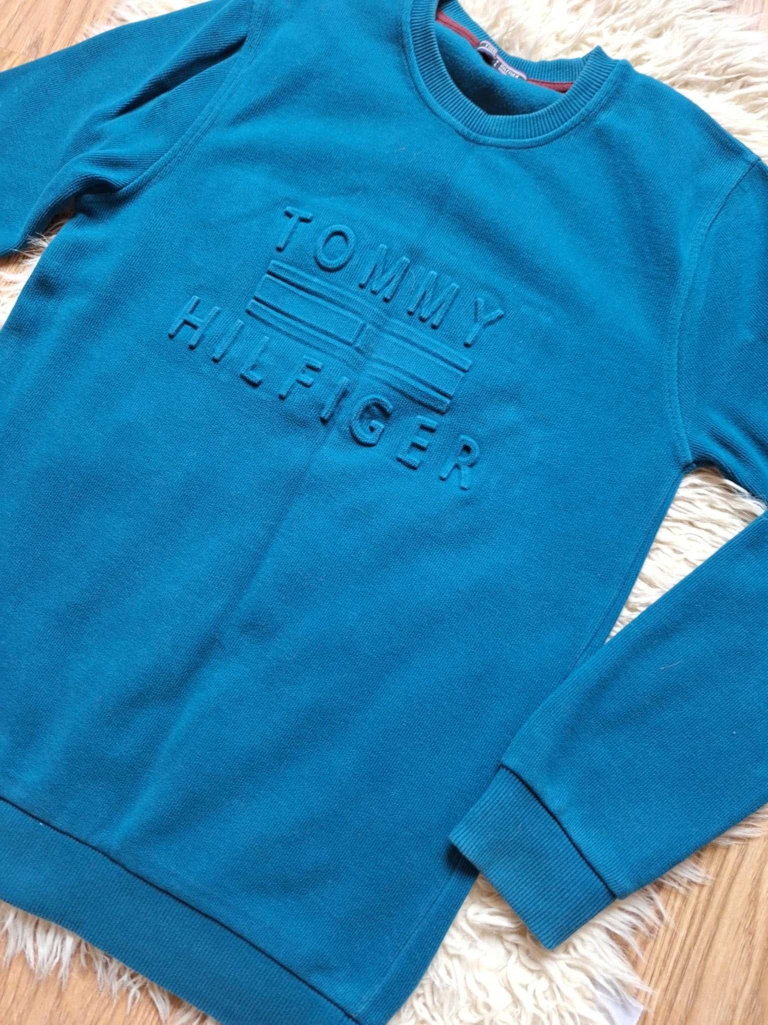 Bluza niebieska ,turkus z logo