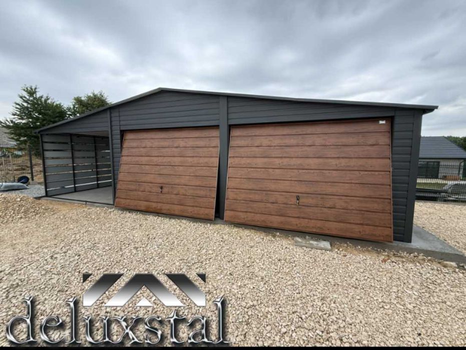 Garaze blaszane garaz 9,5x6 Poziom Wiatka