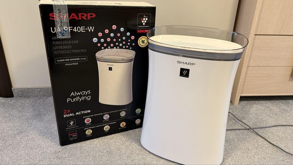 Oczyszczacz powietrz Sharp UA-PF40E-W z nowym filtrem