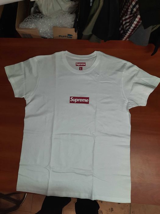 Biala koszulka Supreme L --- nowa bez metek