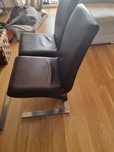 Sofa Chaise Longue + Cadeiras cantilever em pele