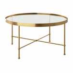 Vendo Mesa de centro, efeito dourado/vidro, 88 cm