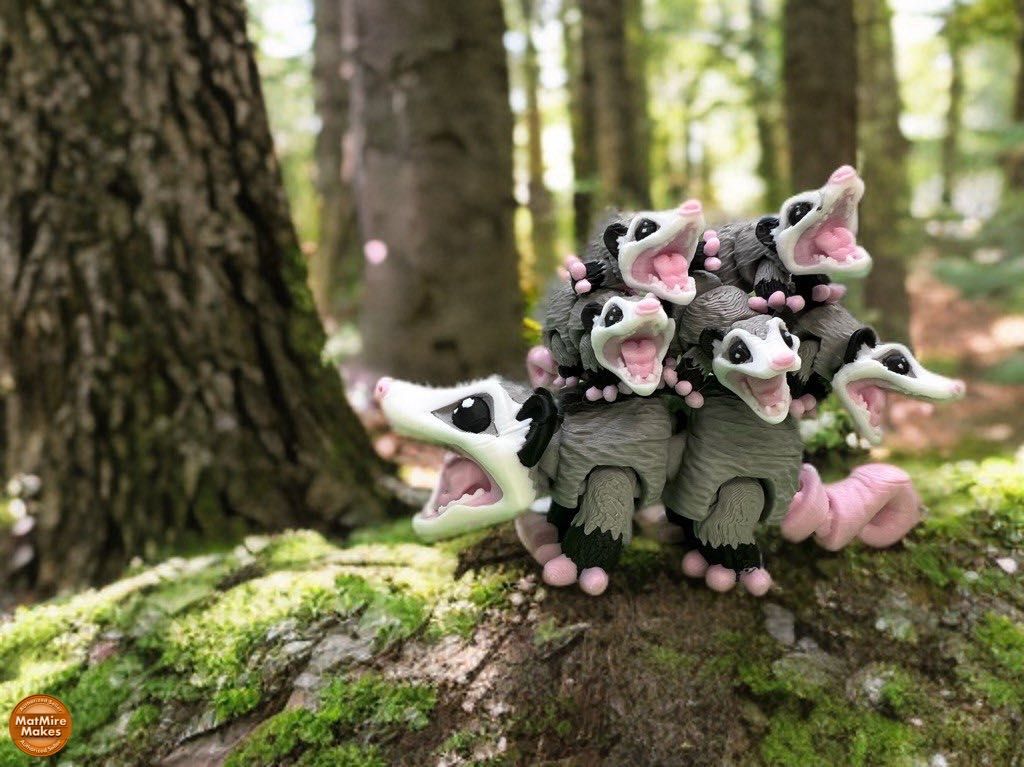 Брелок Keychain Опосум opossum 3D друкований, подарунок з гумором
