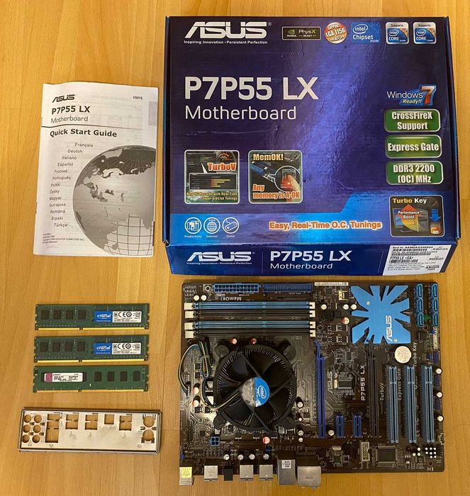 Motherboard Asus com CPU i5 3.5 GHz e RAM DDR3 12GB 1333 MHz