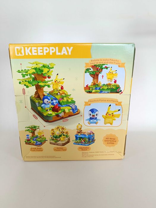 Klocki Pokemon Piplup i Pikachu diorama - kompatybilne