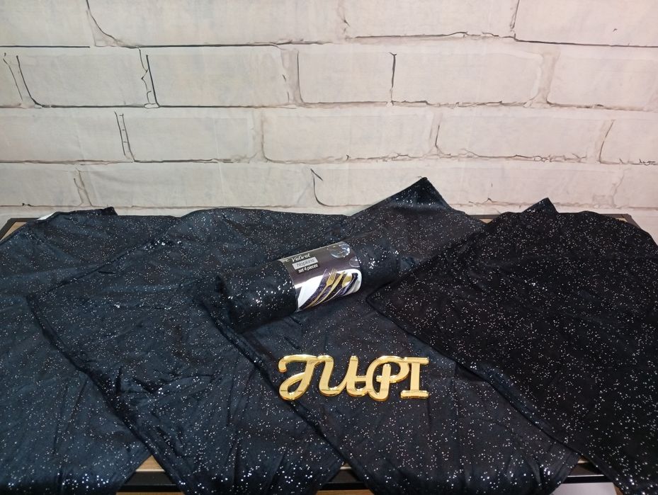 Serwetki aksamitne czarne Velvet 40 x 40 cm