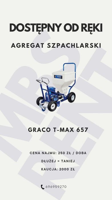 Wypożyczę Agregaty pompy GRACO szpachlarskie malarskie