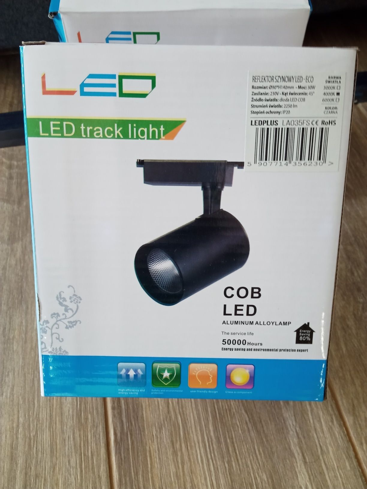 Lampy na szynach nowe czarne
