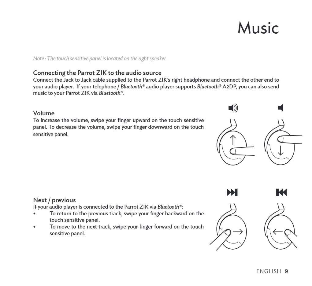 Навушники Parrot Zik by Philippe Starck—Bluetooth, ANC, сенсорні, кейс