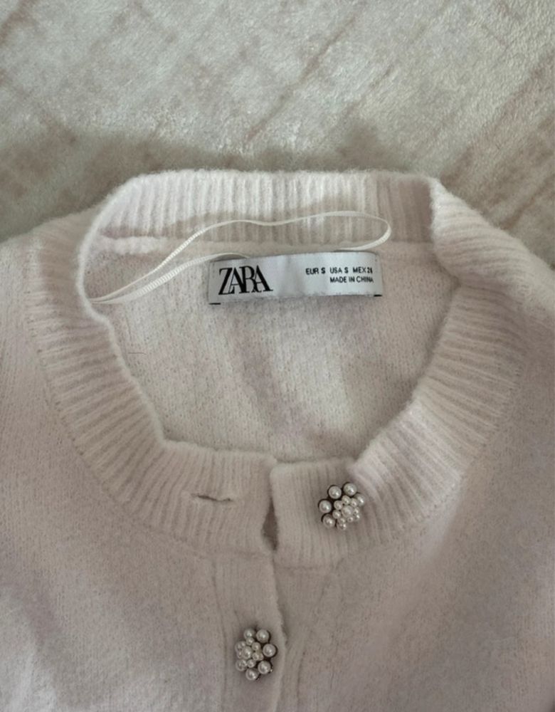 Casaco Zara S botões pérolas