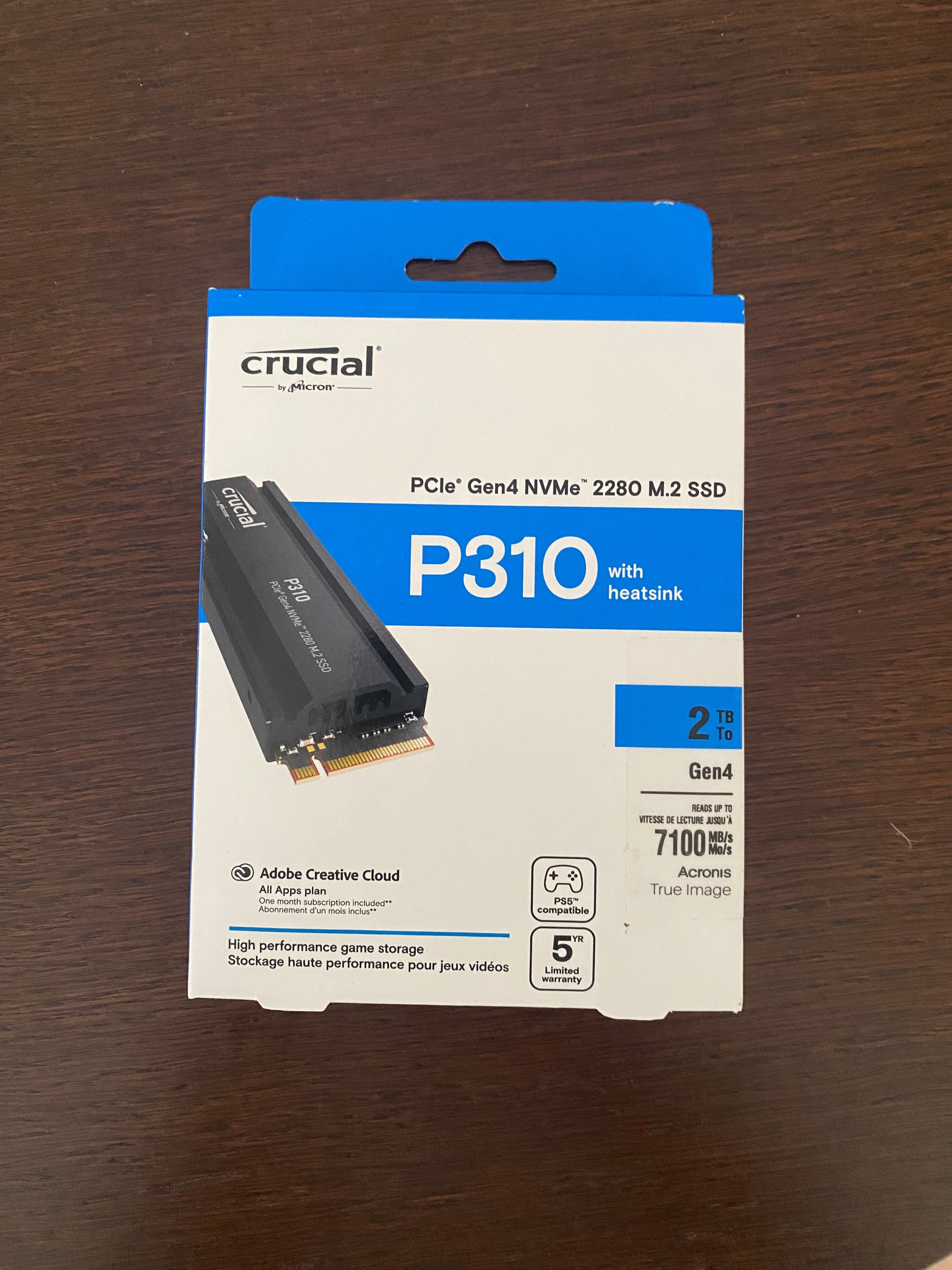 Crucial P310 with heatsink 2TB
