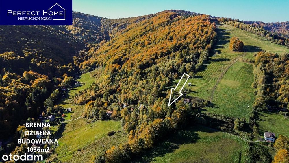 Działka, 1036.0 m², Brenna