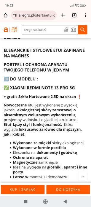 Etui Xiaomi redmi note 13 pro 5g