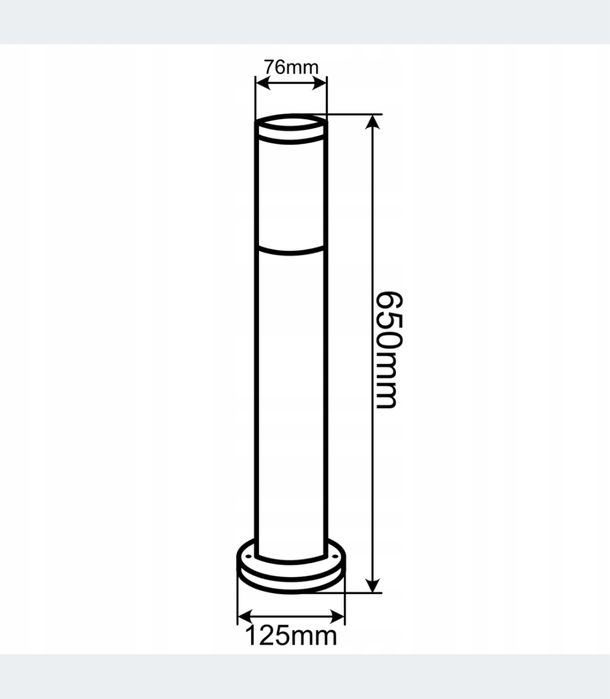 Lampa Ogrodowa Stojąca Zewnętrzna E27 SŁUPEK 65cm