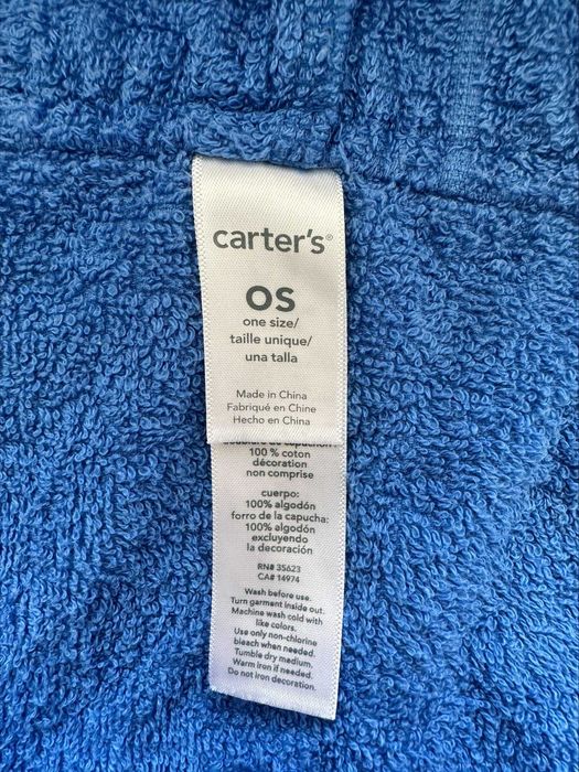 Детское полотенце с капюшоном Carter's (акула)