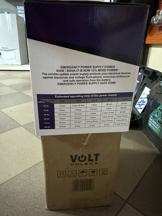 Комплект ДБЖ VOLTIK UPS-800VA з акумулятором OPTI AGM 100Ah