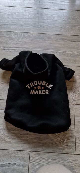 Bluza z kapturem dla małego pieska york trouble maker