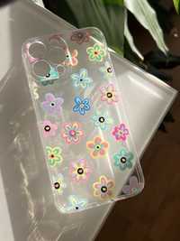 Nowa obudowa case na iPhone 13 Pro Max kolorowe kwiaty