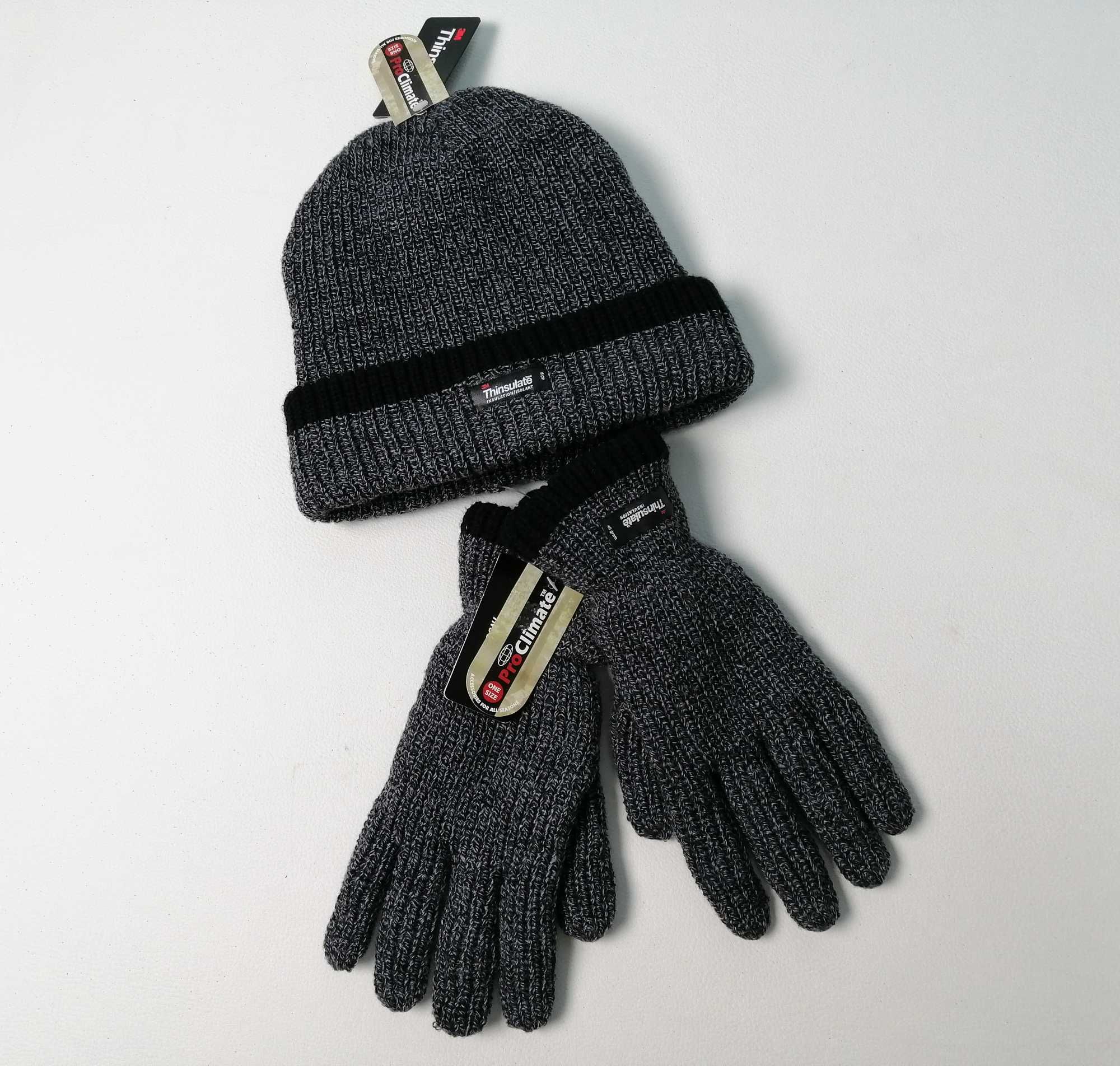 Мужской зимний комплект шапка и перчатки Thinsulate