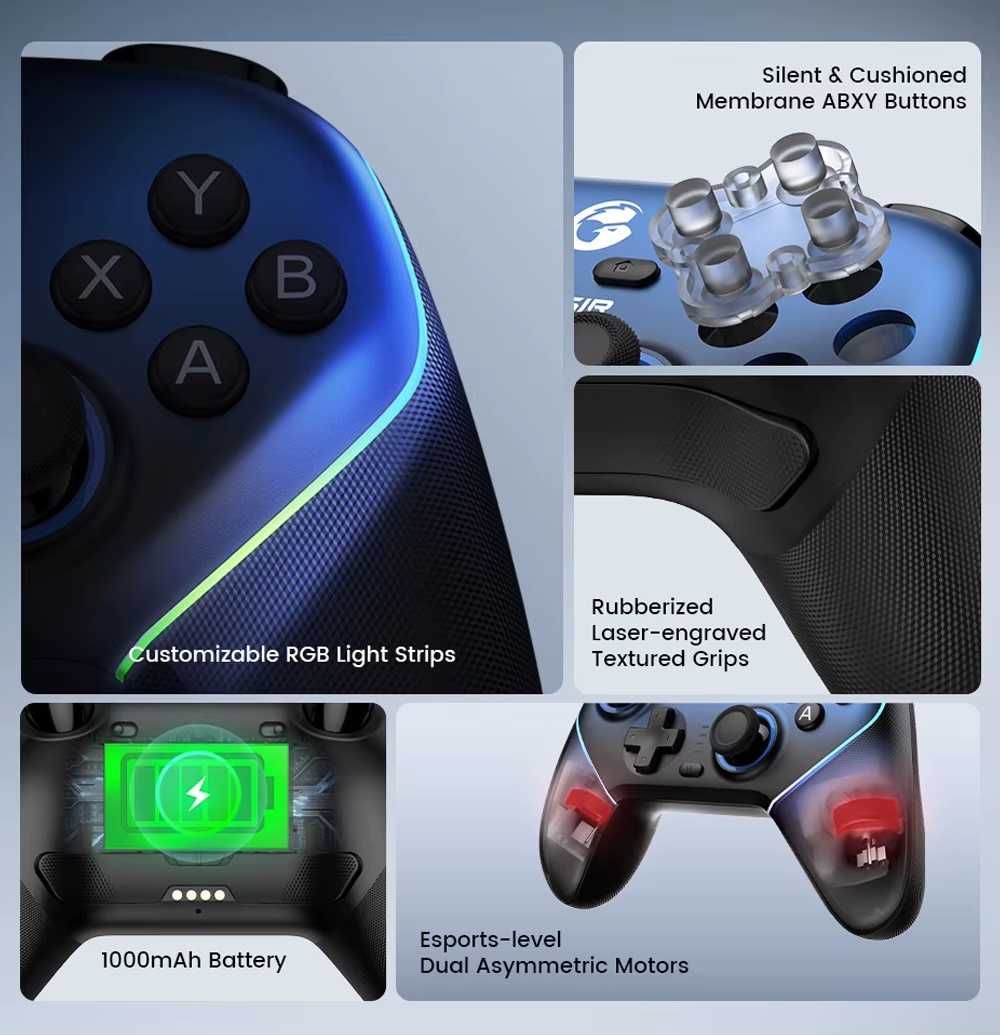 Геймпад GameSir Super Nova Blue, Pink, Orange, Green з Док-станцією