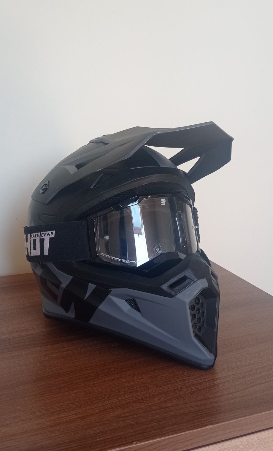 kask full face+gogle - rozmiar M