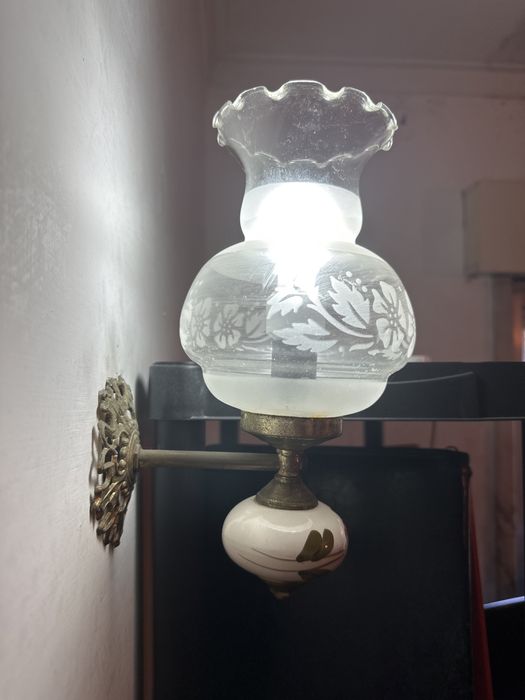 2 candeeiros/aplique/iluminação de parede vintage 14x18x28cm