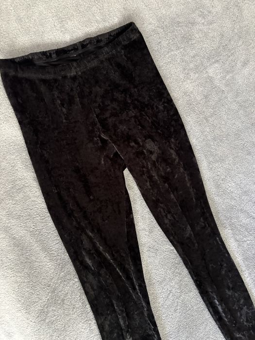 Welurowe legginsy wendsday halloween gothic trad mall goth