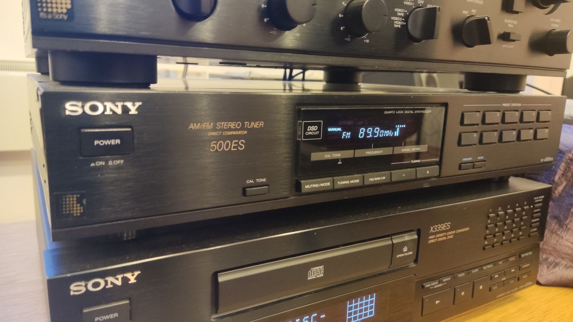 Wieża Sony - wzmacniacz Sony 500ES, tuner 500ES