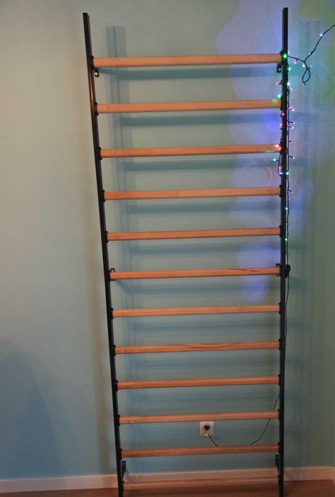 Drabinka gimnastyczna metal drewno treningowa do ćwiczeń rehabilitacja