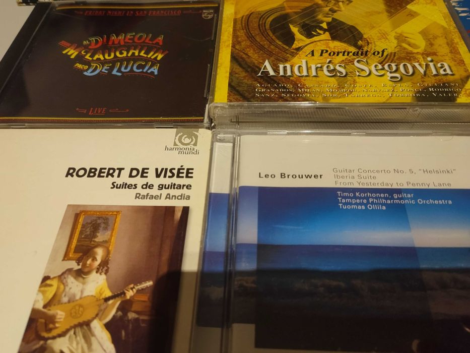 3 Vinis e 4 CDs com mestres da Guitarra: Segovia, Lucia, Gismonti etc