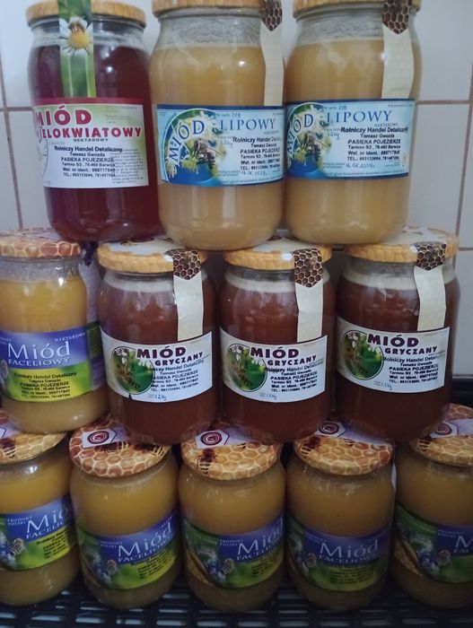 Miód gryczany, wielokwiatowy, lipowy