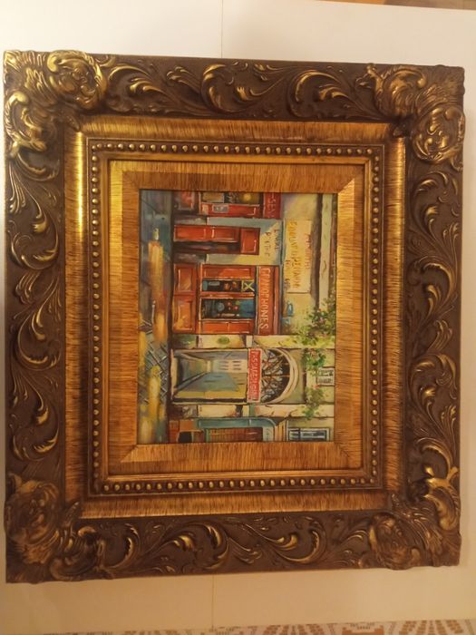 Obraz olejny w pięknej oprawie
