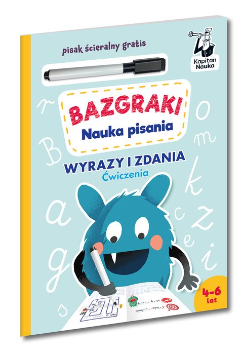 Litery I Wyrazy. Ćwiczenia. Nauka Pisania. Bazgraki Kapitan Nauka