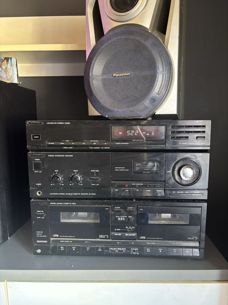 Wieża Technics SA-X900L + 2 pary kolumn | MOCNY ZESTAW AUDIO