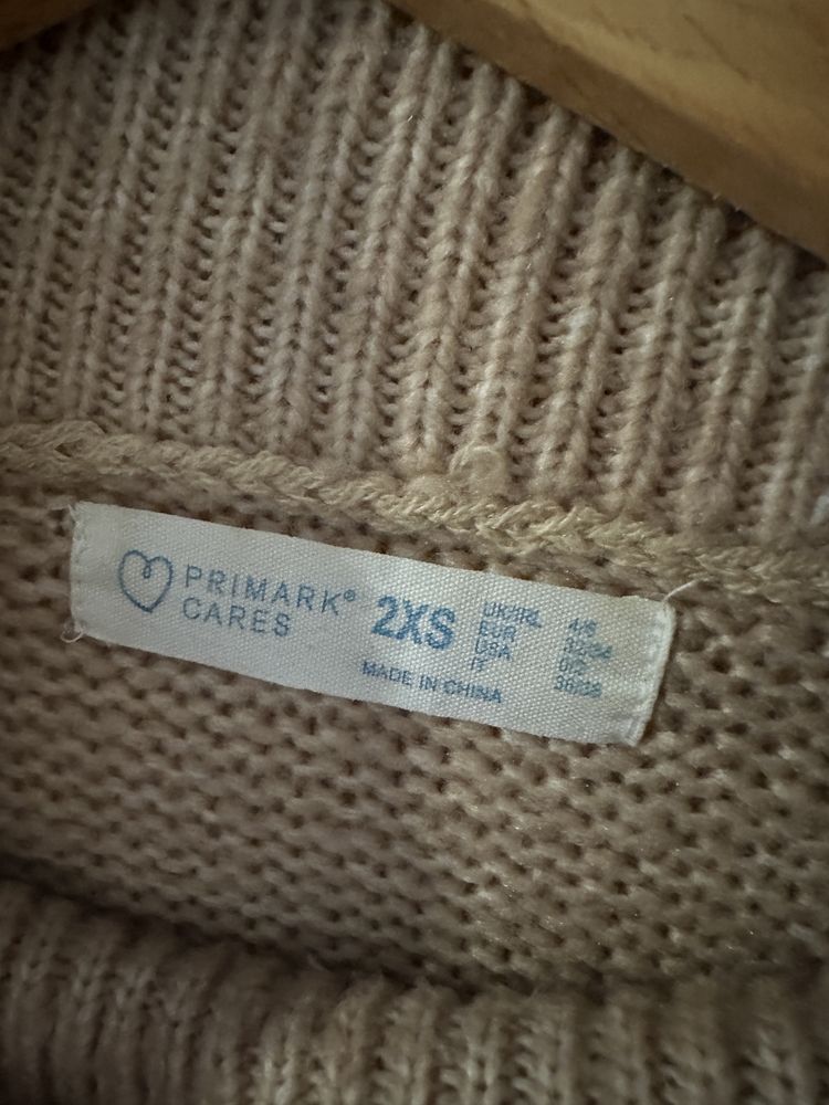 Sweter golf bezowy S/M, Primark, batdzo ciepły, miesisty