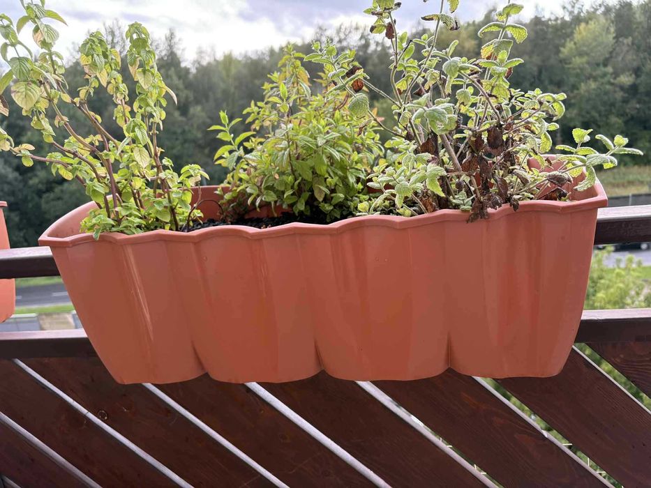 Doniczki na balkon balustradę, 4 szt. 18L