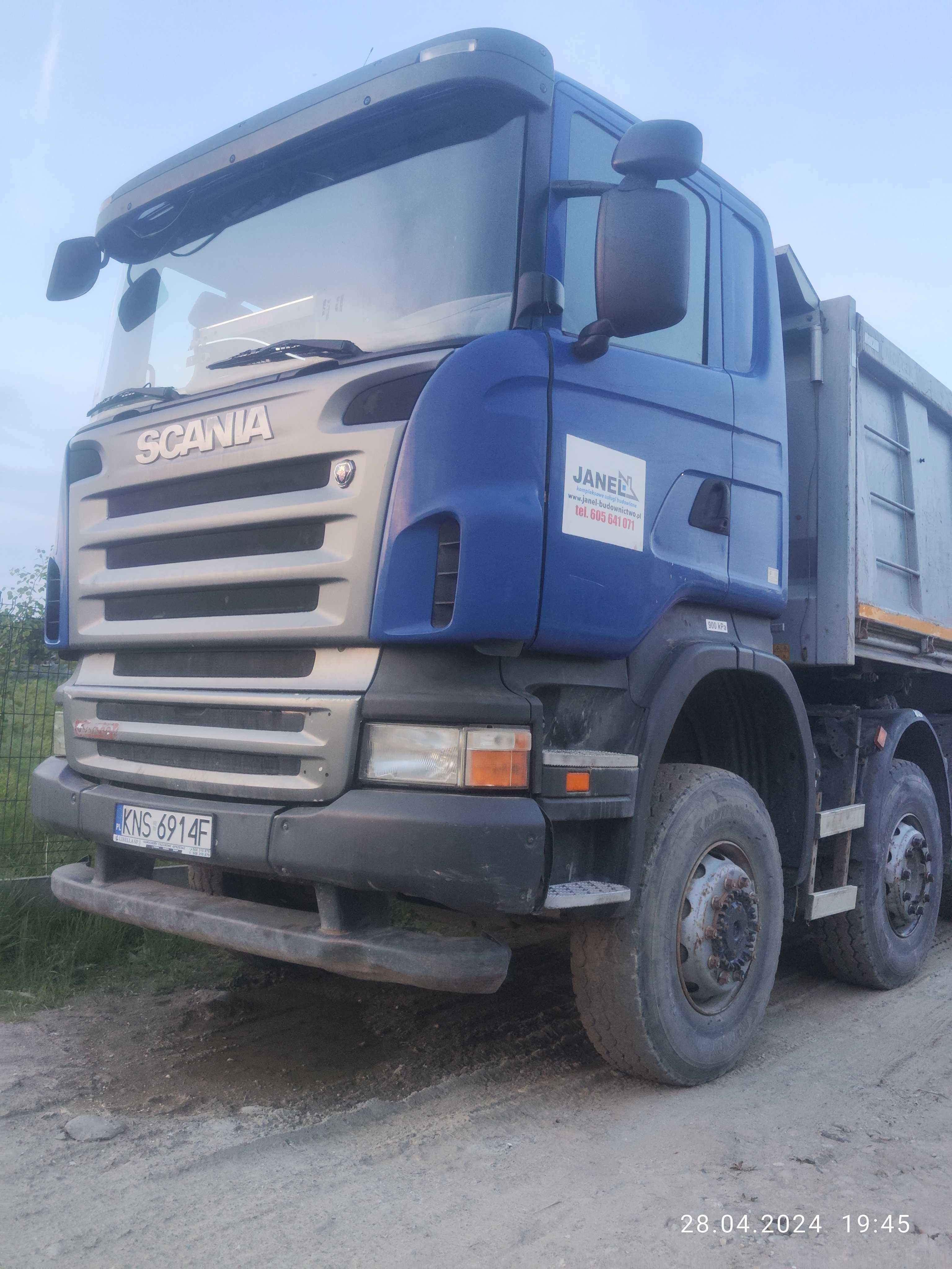 Scania R420 8x6 2007 rok wywrotka DMC- 34 t.