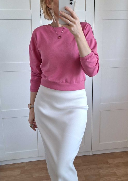 Nowa Bluza Vero Moda Cienka Różowa Bluza Pastele Bawełna