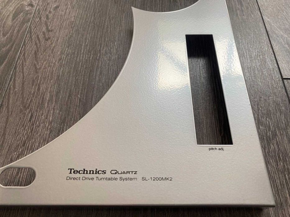 Placa Frontal Prateada Technics SL-1200 MK2 Com  serigrafia