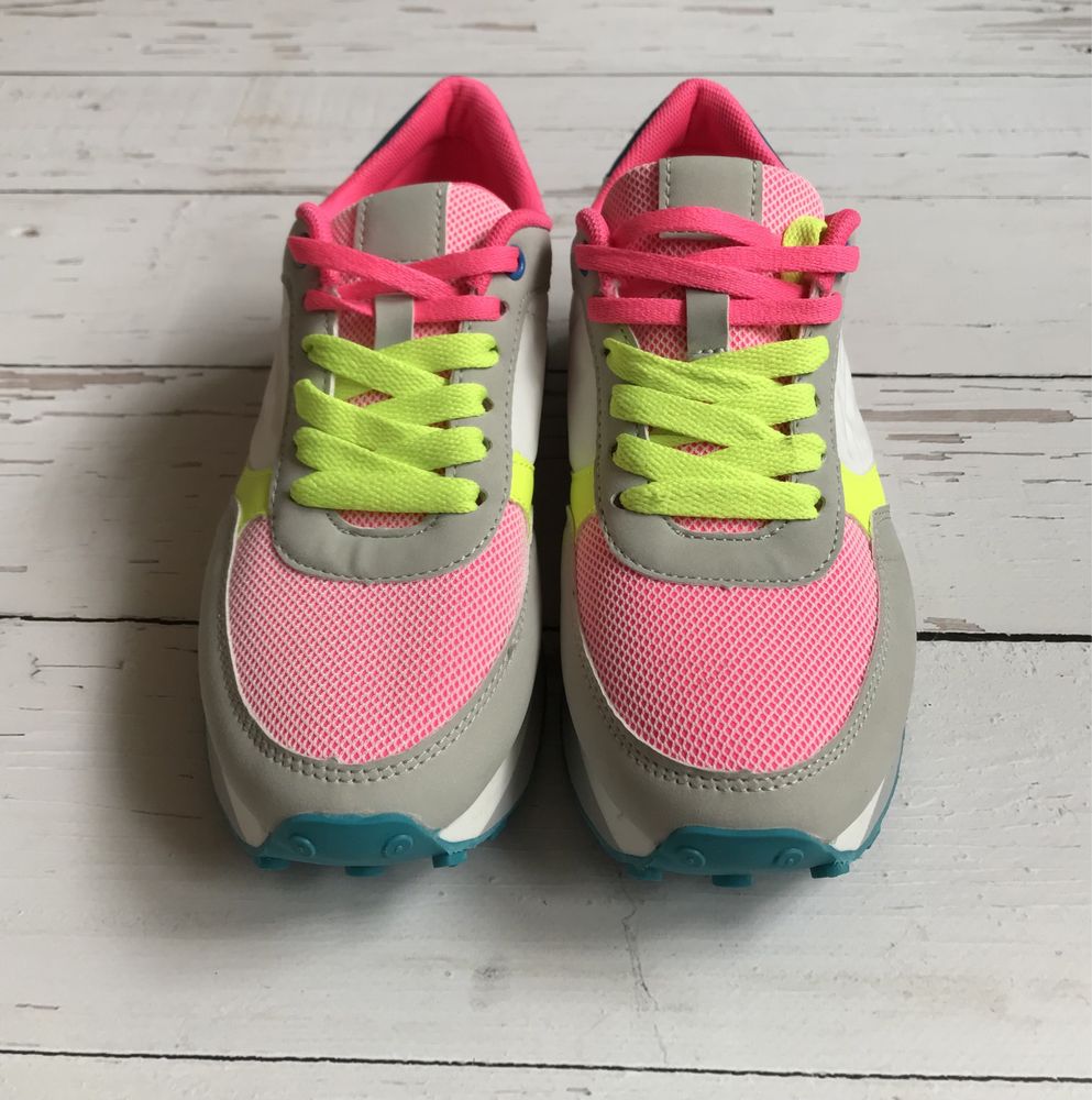 Neonowe Damskie Buty Sneakersy Claudia Ghizzani 36 Nowe!