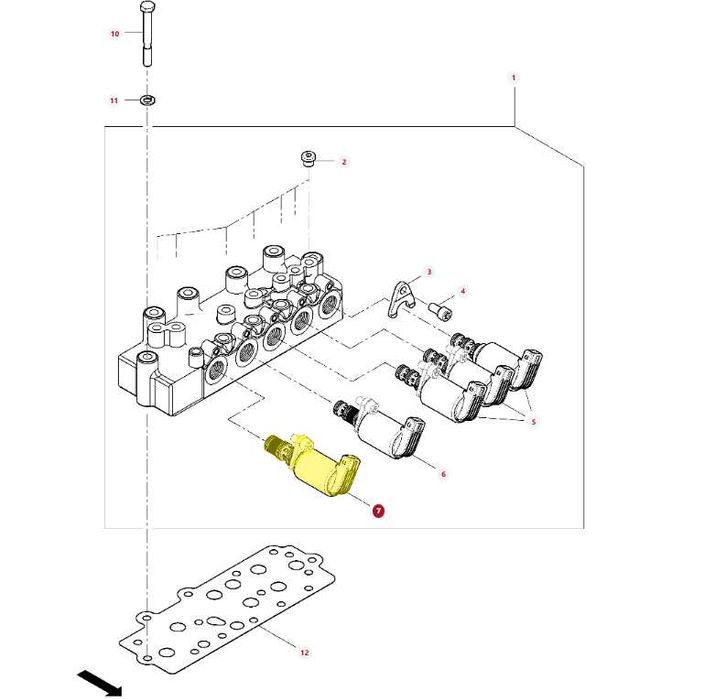 Zawór elektromagnetyczny Fendt MF G3391.5060.0050 ORYGINAŁ AGCO