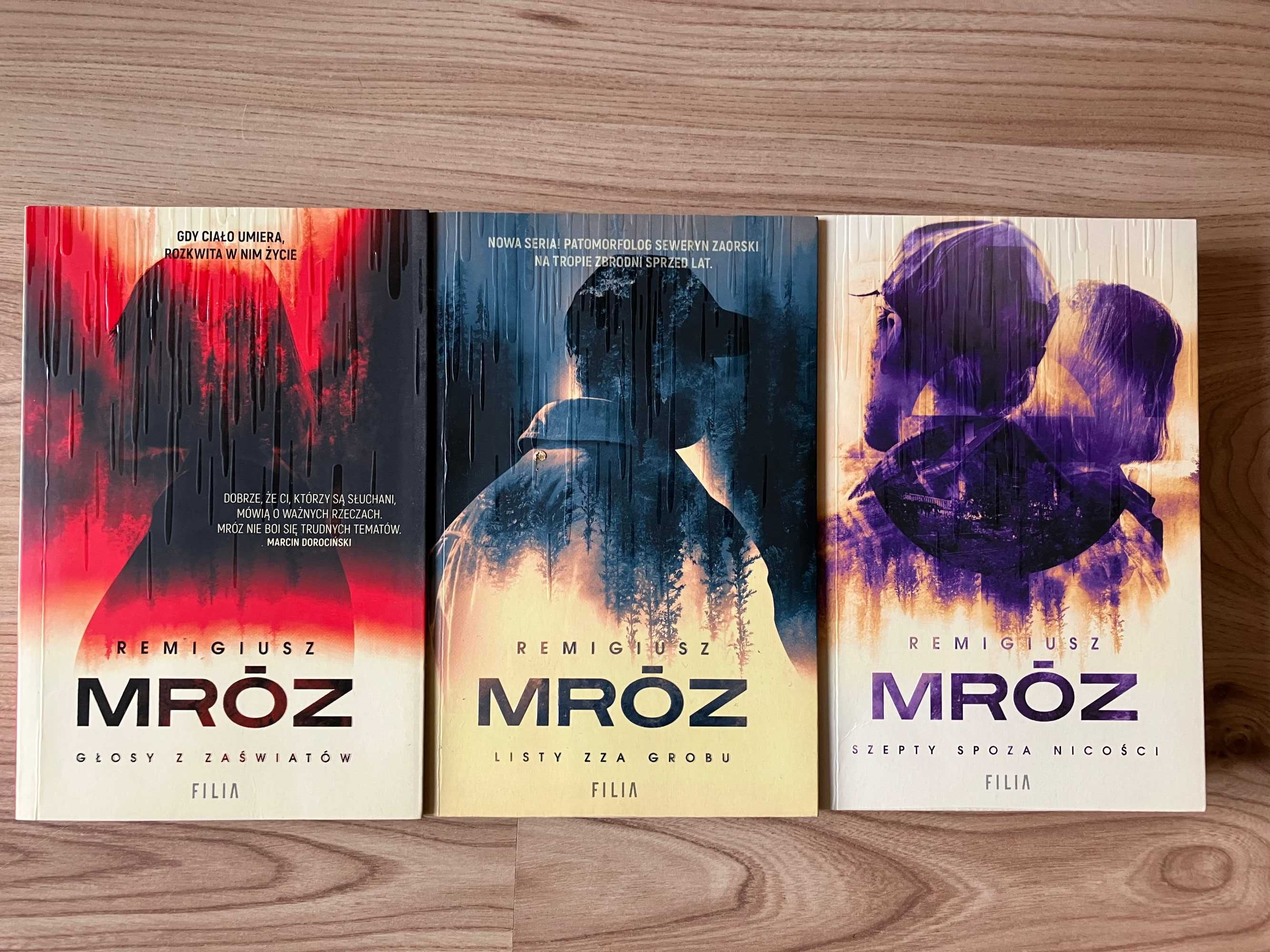 Remigiusz Mróz, seria z Zaorskim i Burzyńską 3 książki + 4 dodatkowe