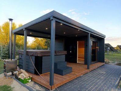 Sauna z tarsem Opti 3,5x6,0x2,5 okazja 38000