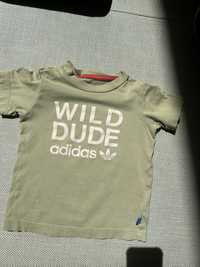 T-shirt  Adidas khaki Wild Dude UNiKAT na 2 - 3 latka