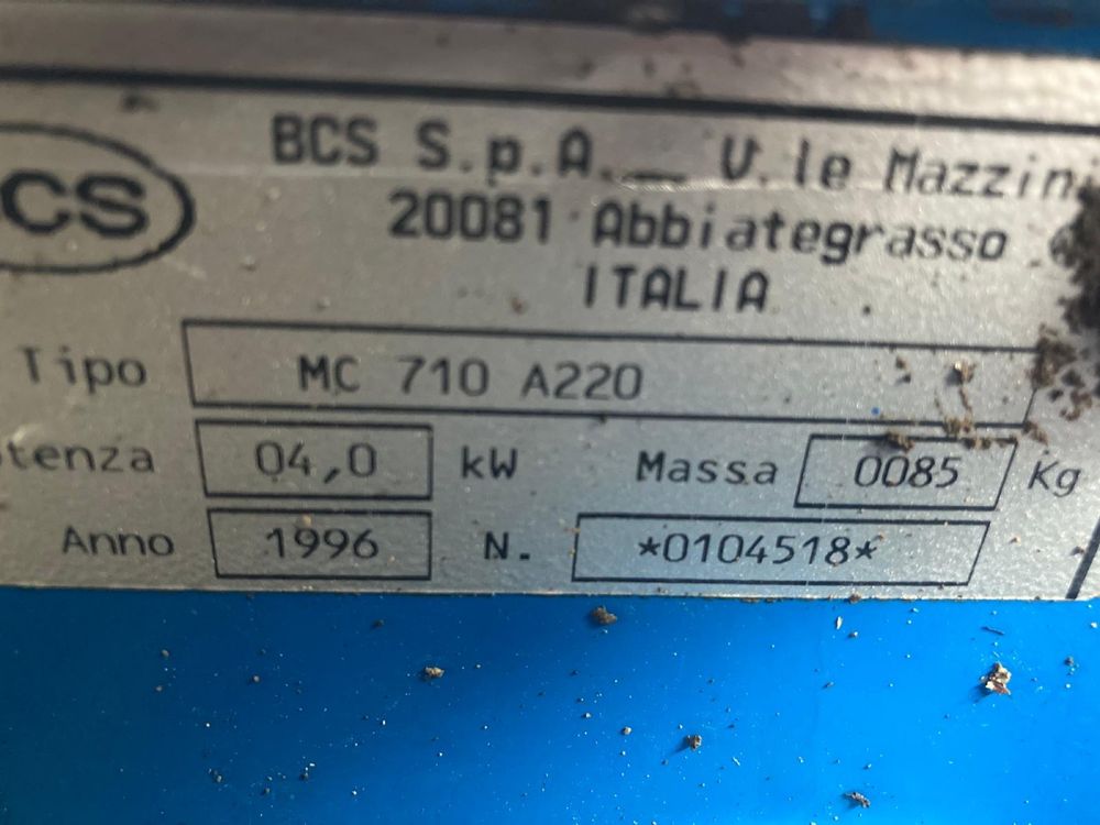 Glebogryzarka ciągnik jednoosiowy BCS 710