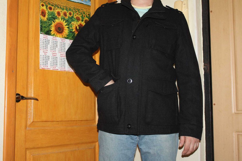 Мужское шерстяное полупальто, куртка Angelo Litrico.Германия.Размер L.