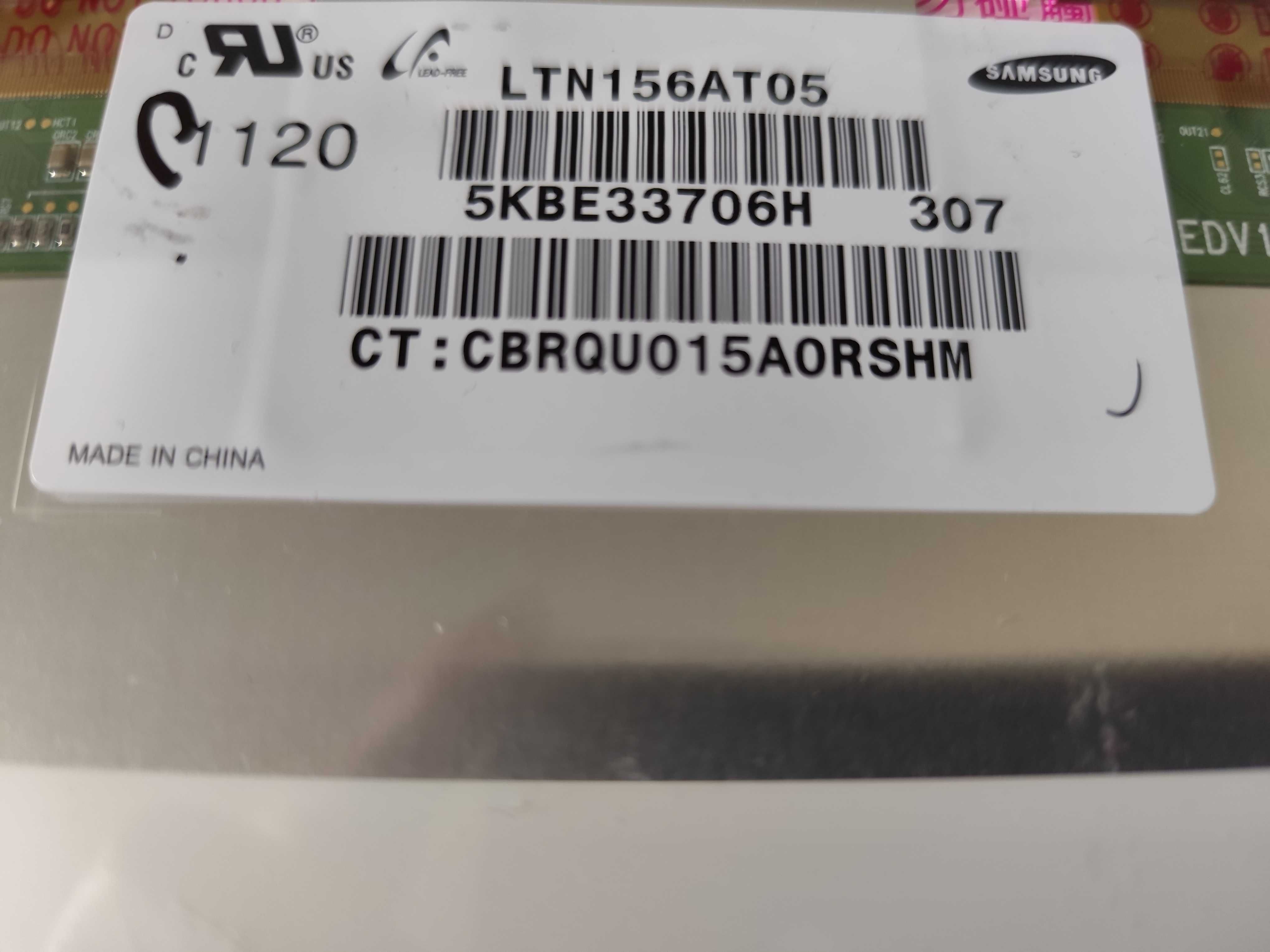 Matryca LED TN matowa 15,6 " 1366 x 768 Samsung LTN156AT05