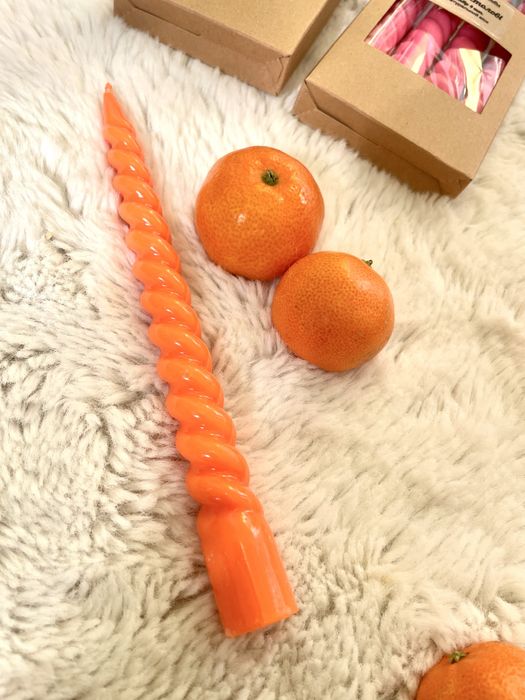 Свічки ручної роботи столові комплект бджолиний віск