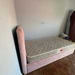 Cama solteiro com cabeceira e estrado, 90cm