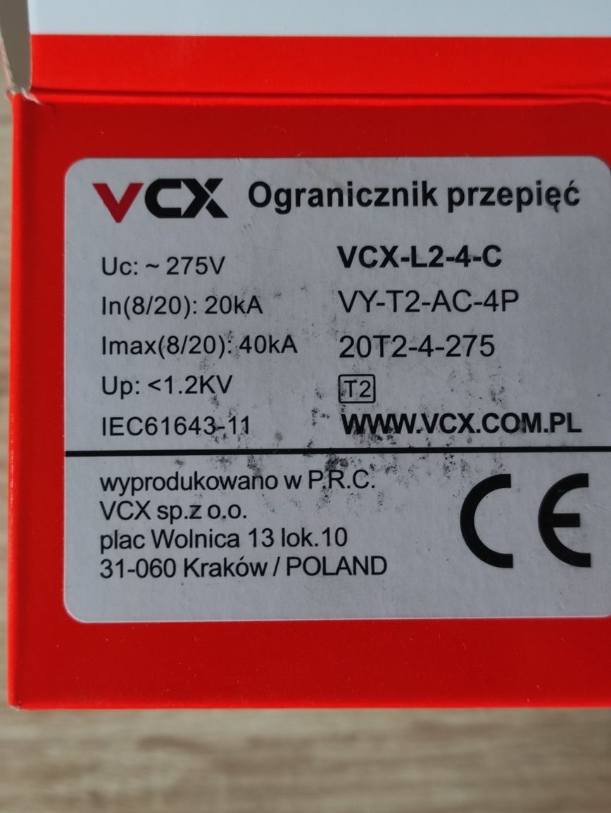 Ogranicznik przepięć klasy C 4P (T2)